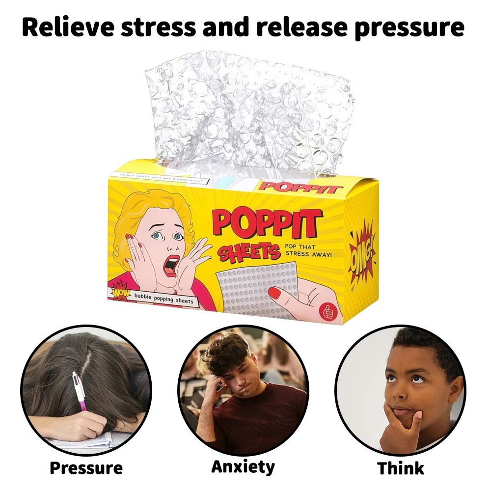 

Bubble Wrap To Reducing Stress - Tissue Box Stress Relief Toy, Desk Decompression Gadget for Office and Party Supplies