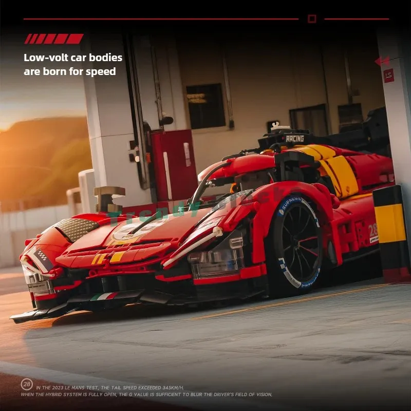 3350 Stück 1:8 MOC 499P Champion Racing Bausteine Technische RC 24 HREN DU MANS Spielzeug Geschenke für Jungen