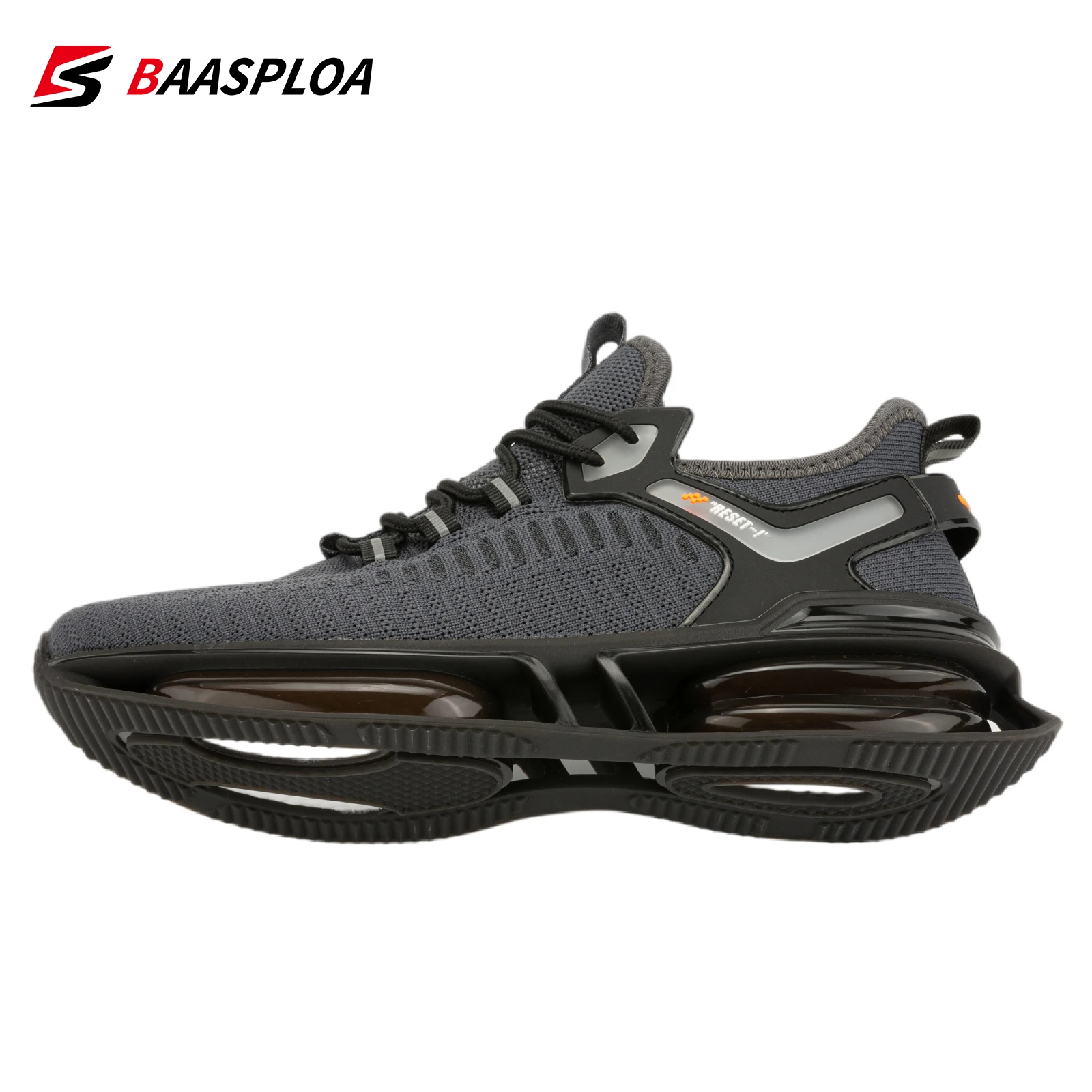 Baasploa 2023 New Men\'s Casual Shoes Comfortable Knit Sneaker Breathable Tenis Shoes High Quality Male Sneakers