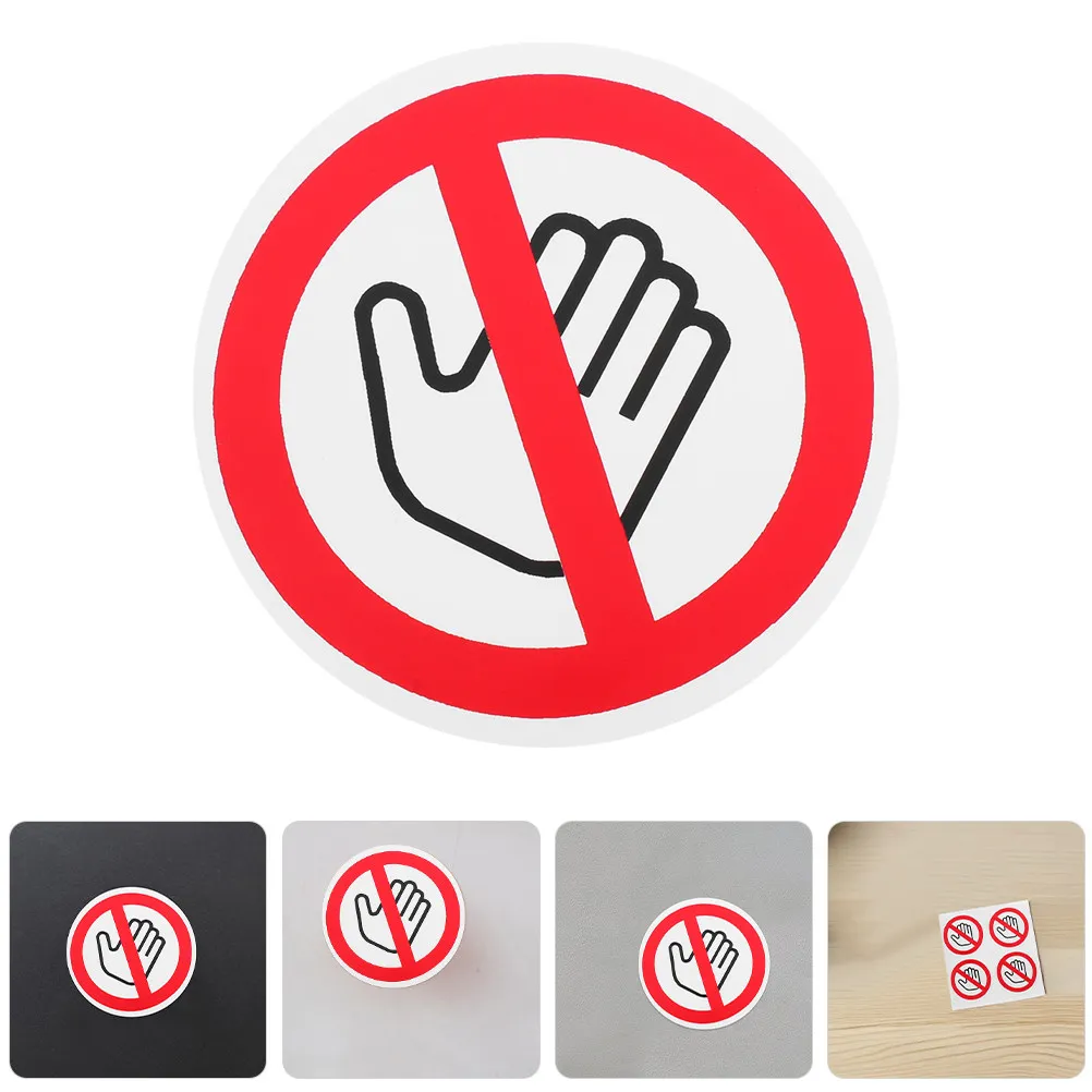 6Pcs Do Not Touch Safety Warning Signs Stickers Self Adhesive Durable Caution Labels for Machines Equipment Workplace Protection