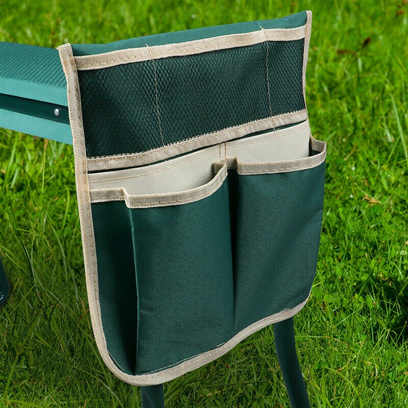 1/2pcs Folding Garden Chair Pouch Portable Multi Pocket Gardening Tools Garden Benches Cloth Storage Bags Camping Stool Bag