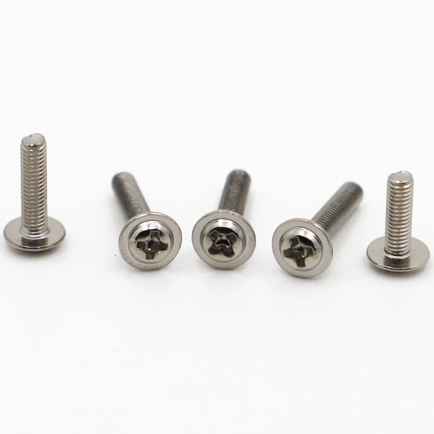 DIN967 M2 M2.5 M3 M4 M5 Nickel Plating Pan Head Cross Recessed Screws with Collar For Computer Floppy DVD ROM Motherboard