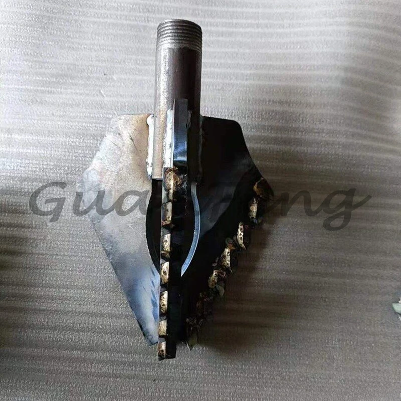 Small Water Well Drilling Rig Three-wing Alloy Drill Bit, Suitable for One-inch Drill Pipe in Soil and Sand Layer
