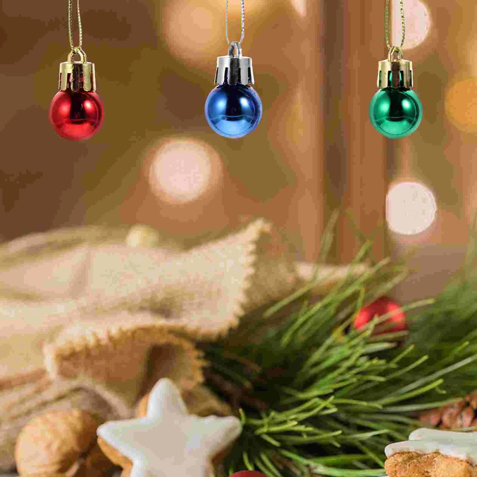 96 Pcs Christmas Tree Decoration Balls Hanging Pendants Decorations Mini Supplies