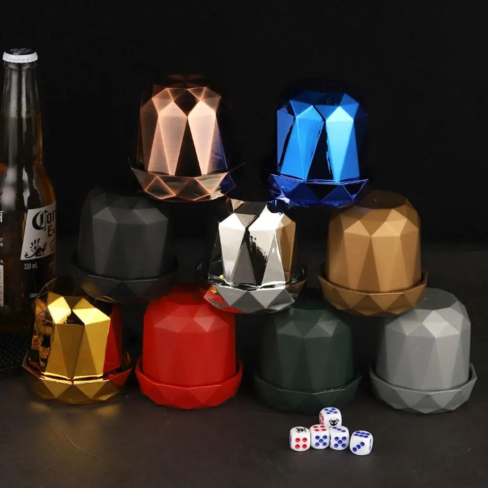 1Pcs Comfortable Hand Feeling Dice Cup Plastic Silient Mute Dices Game Supplies Flannel Lining Stable Dice Container