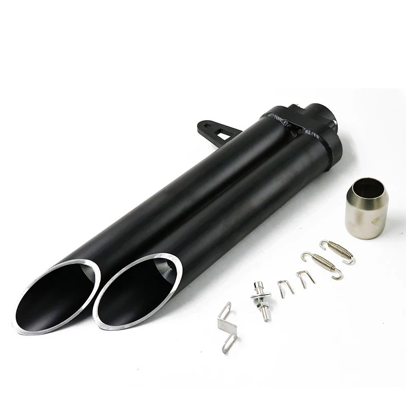 Motorcycle Double Hole Universal Exhaust System Connecting Pipe Yoshimura For ZX6R Msx125 Gsr750 Crf450 Z800 Z750 F900r Xmax300