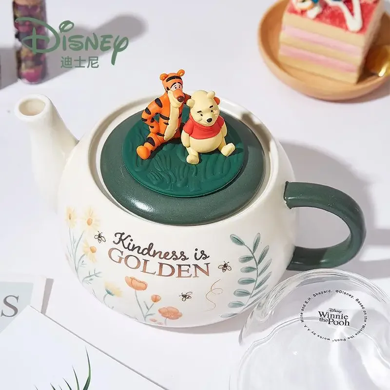 Disney Tigge Winnie The Pooh Tea Pot With Tea Cup Coffee Brewing Cup Ceramic Material Electric Pottery Heating Birthday Gift