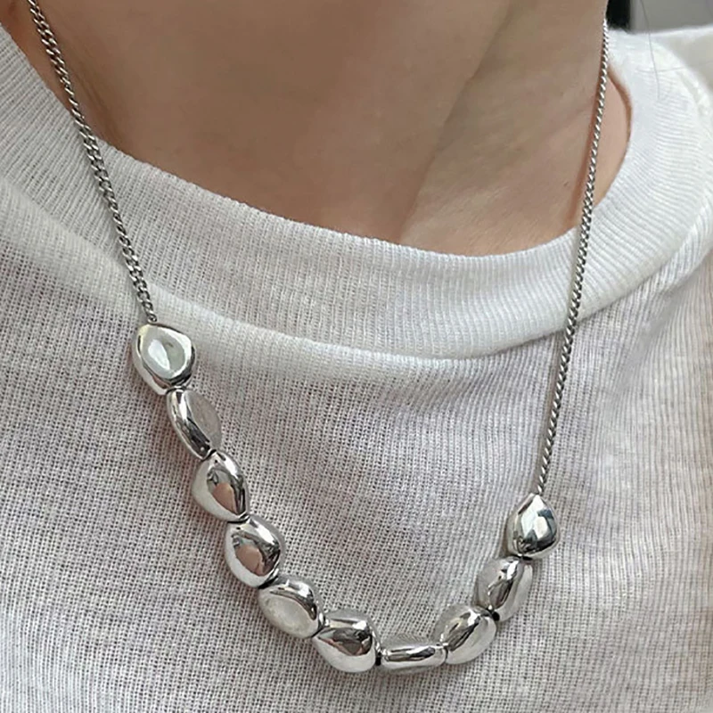 FOXANRY Vintage Punk Necklace Party Jewelry Charm Women New Fashion Simple Irregular Geometric Holiday Beach Accessories Gifts