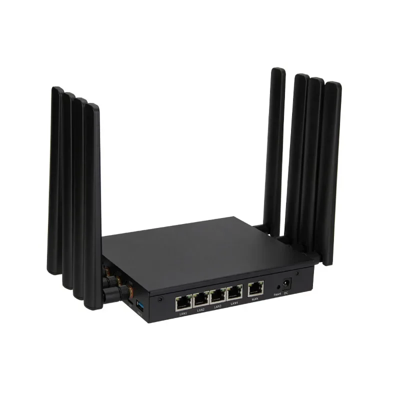 Gigabit dual band wifi6 router 5g support RM521F 12V DC power 5g lte router for home network