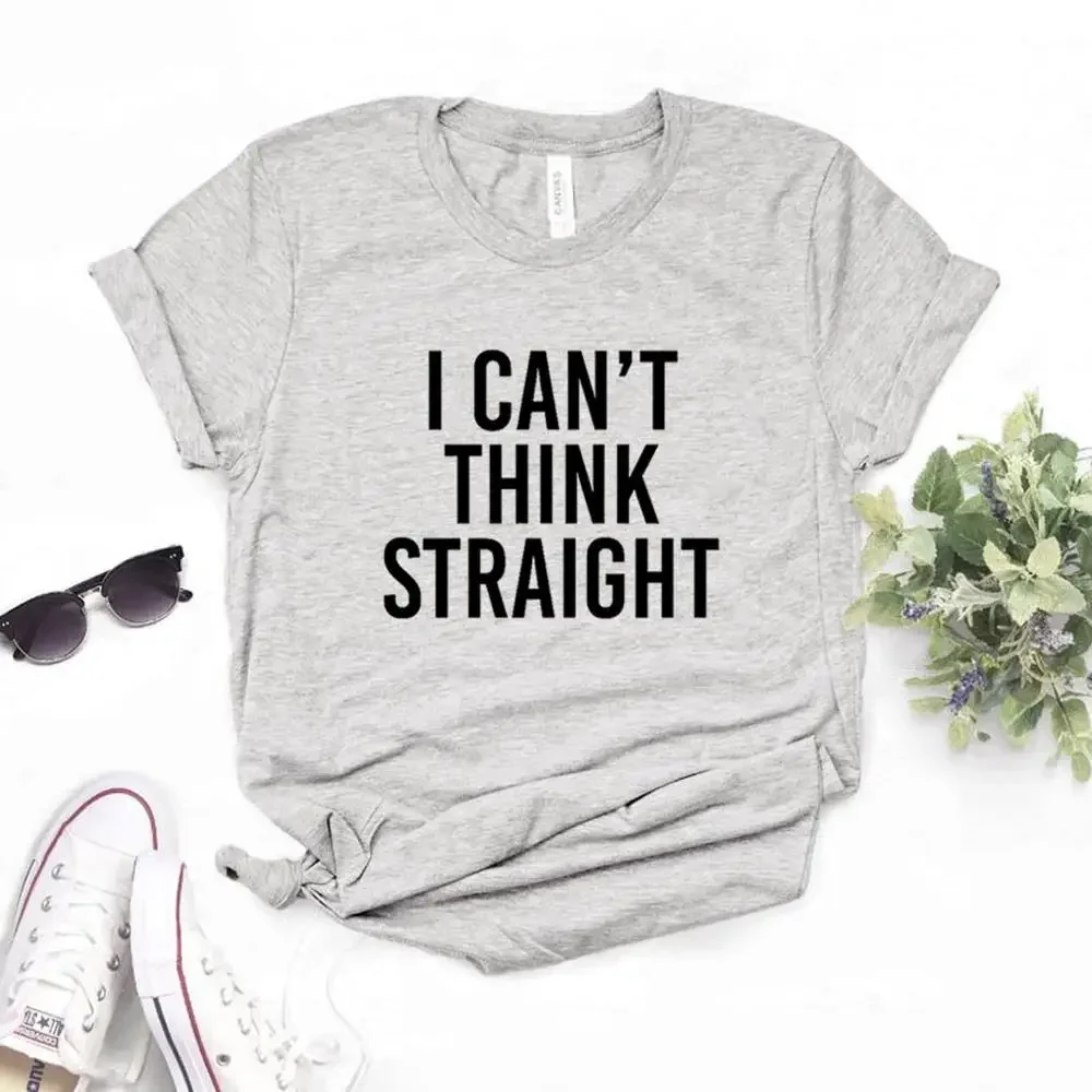 I Can't Think Straight gay pride lgbqt Women Tshirts Casual Funny t Shirt For Lady  Top Tee Hipster 2024 Cotton y2k top women