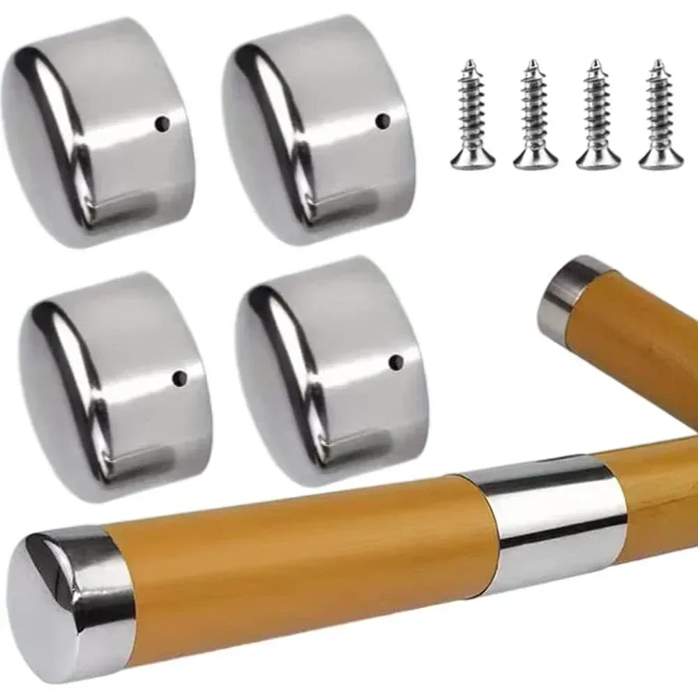 4pcs 45MM Staircase Handrails Decorating Plug PVC Armrest Accessories Pipe Plug Wall Bracket Round End Caps NEW