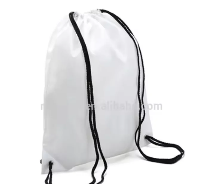 25 Pcs Sublimation Drawstring Bags Bulk White Blank Drawstring Backpacks Reusable Gym Sport Sinch Sack Backpack