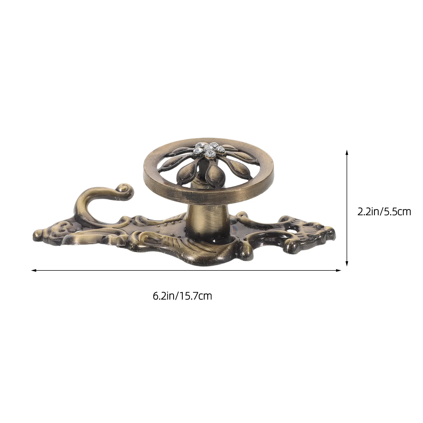 Vintage Sunflower Pattern Curtain Tiebacks Hooks Alloy Window Catch Multi-function Decorative Hanger with Screws for Bedroom