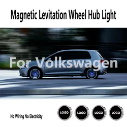 Magnetic Levitation Wheel Hub Light Illuminated Wheel Hub Center Cover For Volkswagen VW No wiring No Electricity