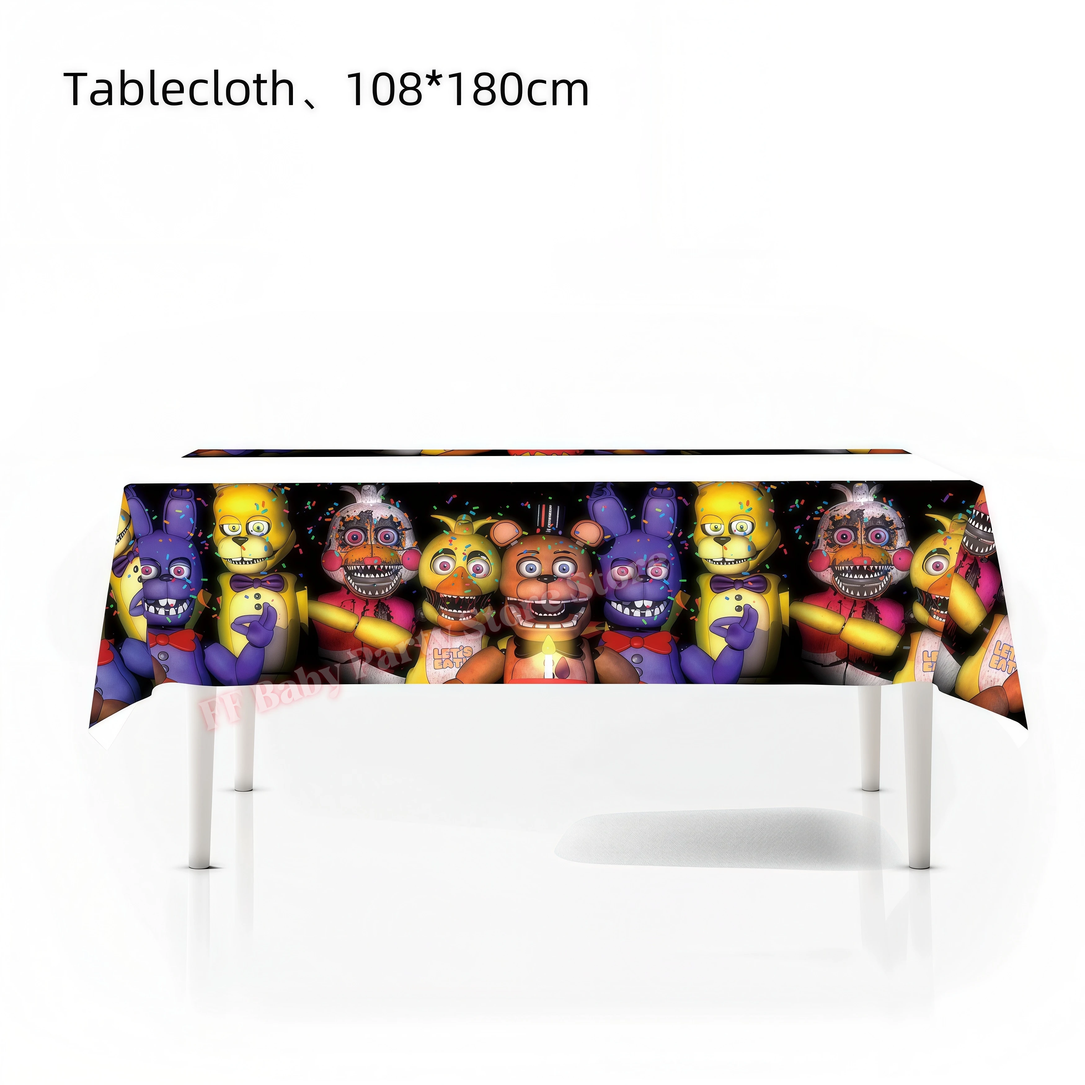 Five Nights Bear Geburtstagsparty-Dekorationen: Teller, Becher, Hintergrund, Freddy-Ballon für Kinderpartys, FNAFs Event-Zubehör und Geschenke – Detail 6