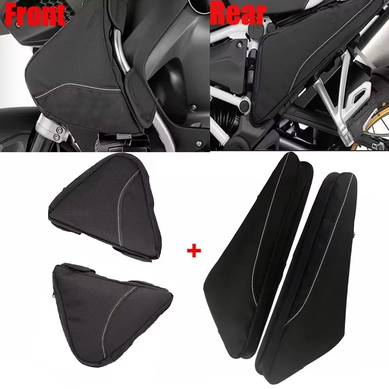 

Front and rear Motorcycle Repair Tool Placement Bag Frame Triple-cornered Package Toolbox For BMW R1200GS ADV 2014-2017