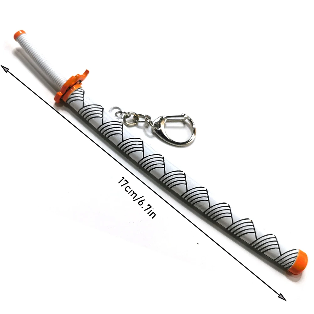 1/6 Mini démon unisexe Rengoku Kyoujurou 17 cm/6,7 pouces Cosplay modèle d'épée blanche porte-clés anneau cadeau
