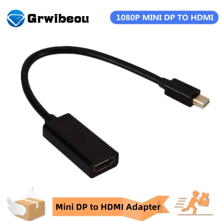 

4K Mini DisplayPort to HDMI-compatible Adapter Cable 1080P Mini DP Male to HD Female Converter Compatible for MacBook Air Pro