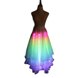 Colorful LED Lighting Adult Lady Women Belly Dance Costume Oriental bellydance skirt Stage Performance Dress Bellydancing Wear