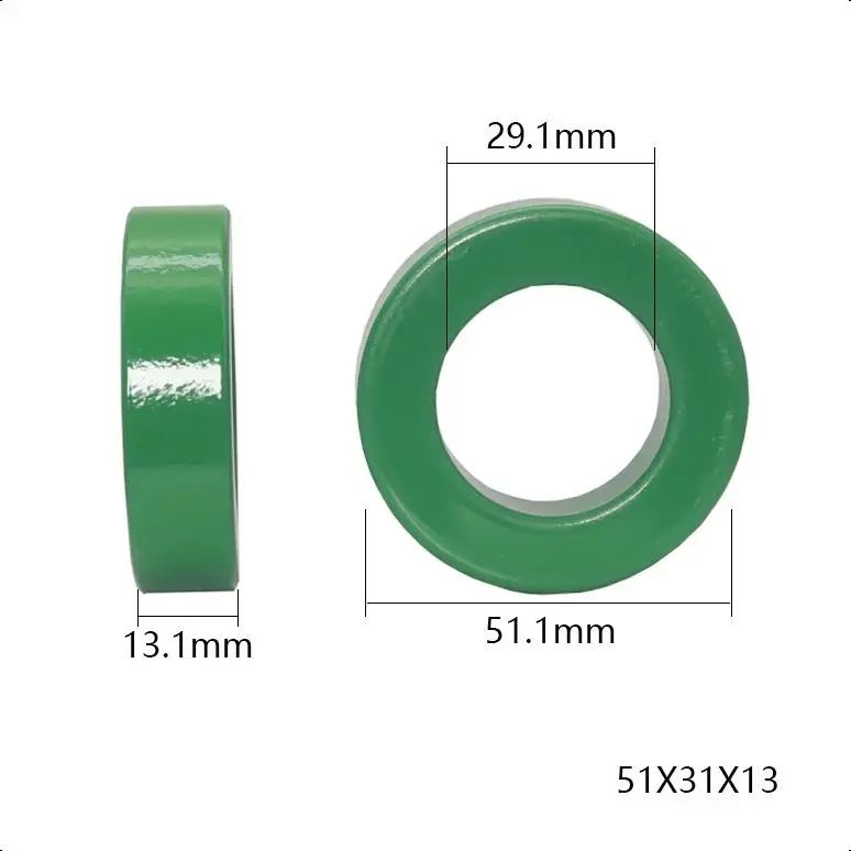 【1PCS】51x31x13mm Mn-Zn High Conductivity Green Ferrite Core Ring 51X31X13MM Anti-interference Filter Inductor