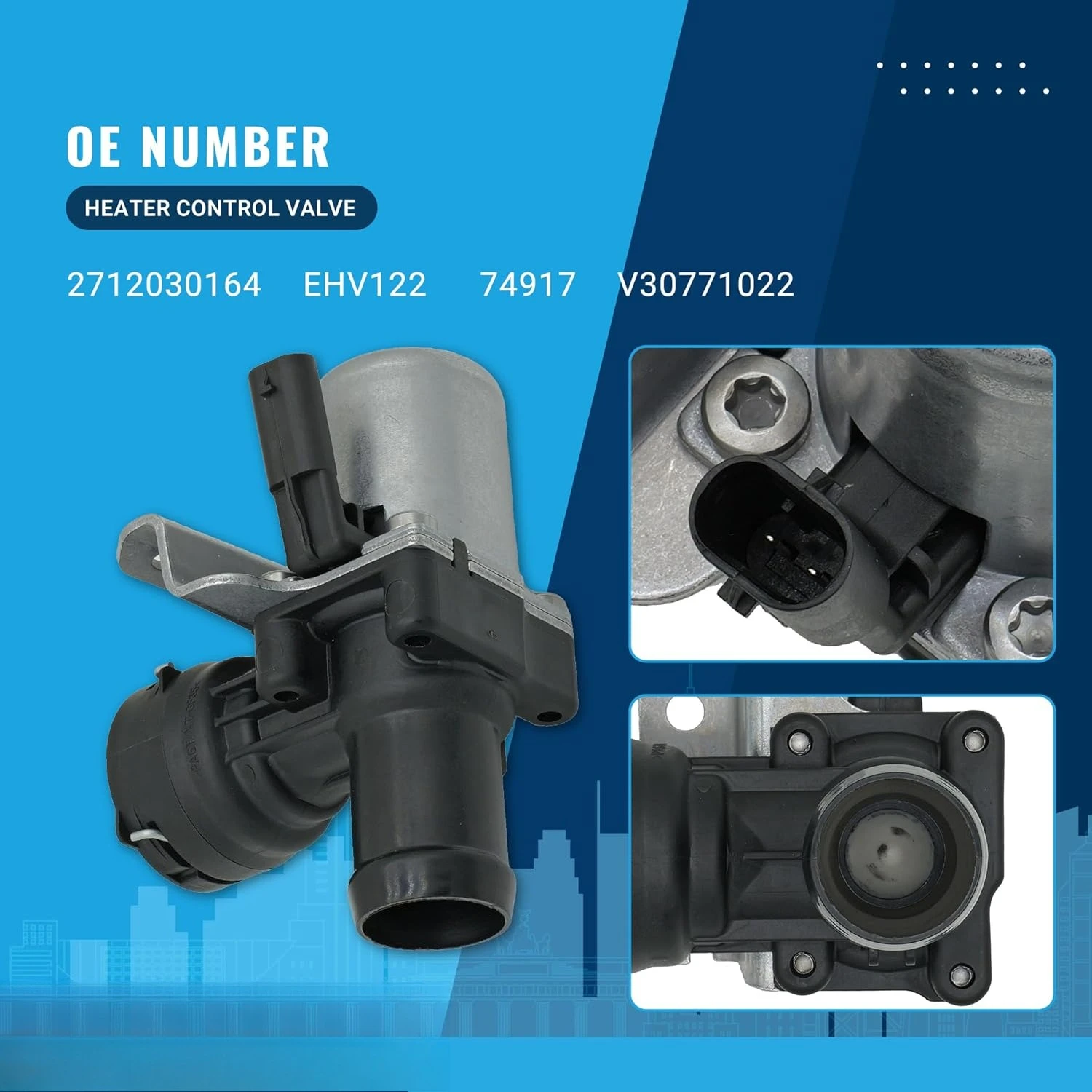 

271 203 01 64 Heater Control Valve for Mercedes-Benz C250 C204 W204 SLK250 R172 2012-2015 L4 1.8L 2712030164