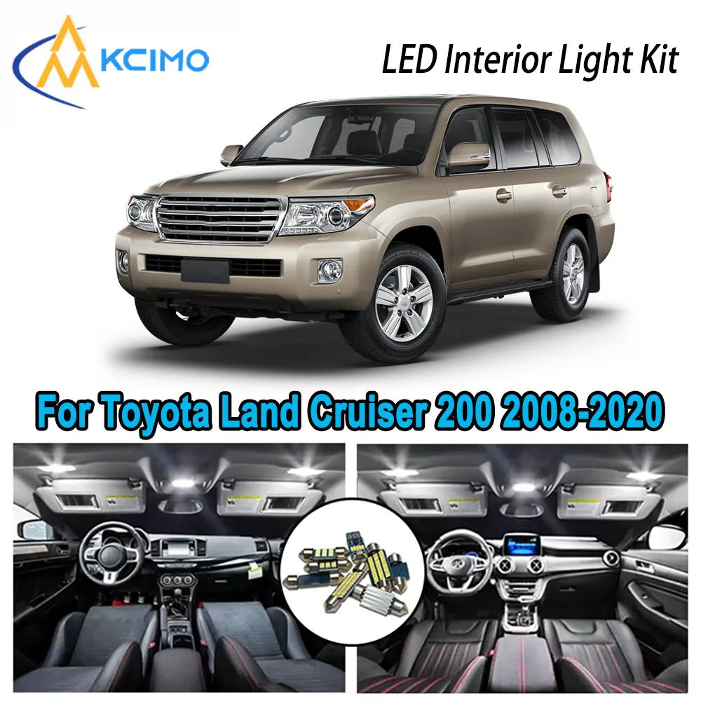 

Premium Bright LED Interior Light Kit for Toyota Land Cruiser 200 2008-2020 2009 Dome Map Trunk Car Lamps with Canbus No Error