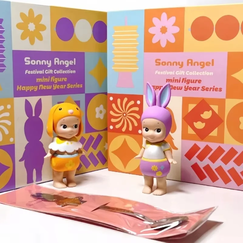 

Genuine Sonny Angel2023 Limited Edition New Year Holiday Gift Box Cute Doll Auspicious Rabbit Figurine Desktop Decoration Gifts