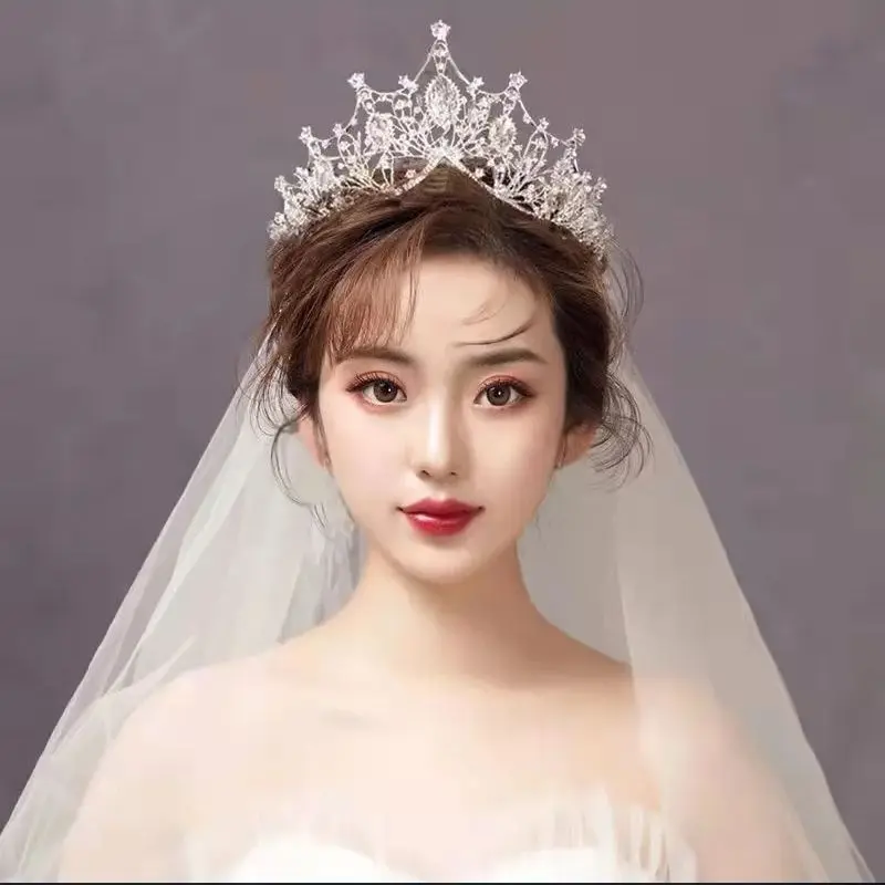 Bride Vintage Rhinestone Queen Crown Princess Headwear Headband Wedding Hair Jewelry Party Gift for Girls image 2