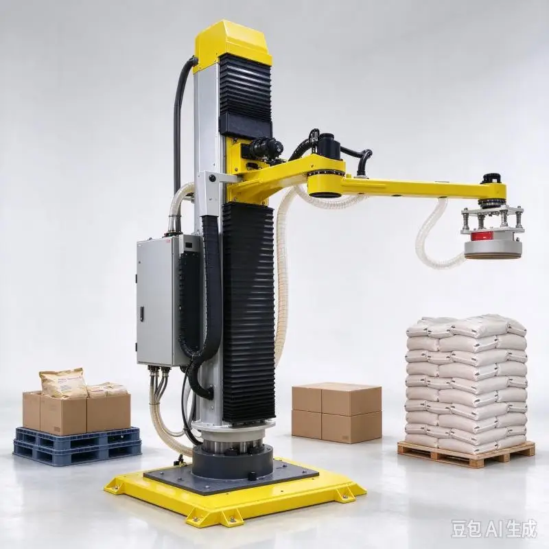 Column Palletizer Column Type Palletizer Space Saving Rotary Structure For Small Workshop Packaging Line Box Stacking