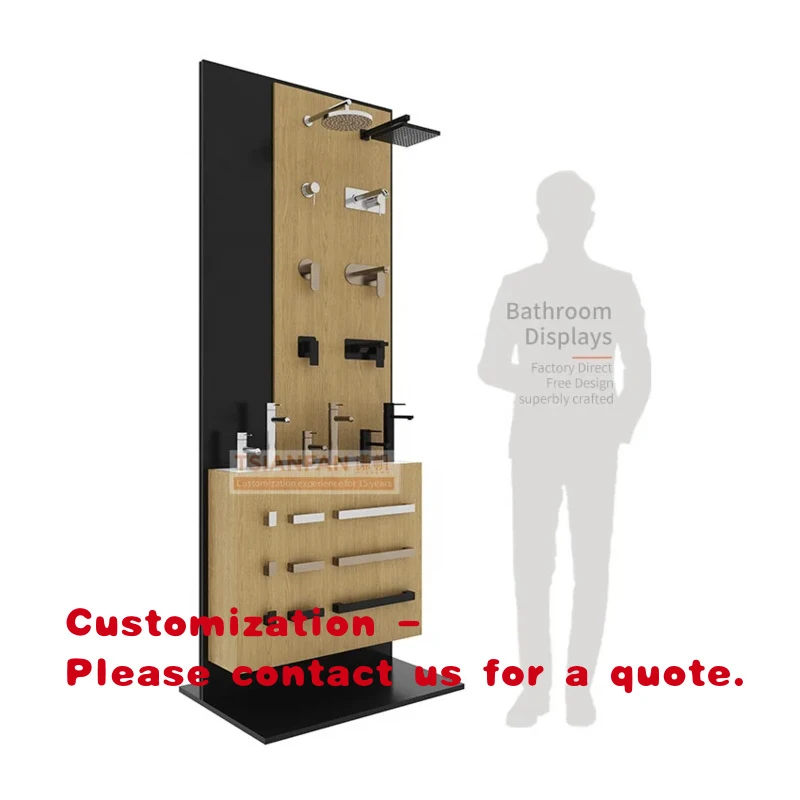 custom.Customizable Panel Display Area Faucet and Shower Display Stand Multi-Functional Bathroom Hardware Display Rac