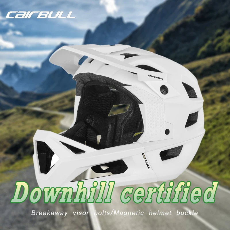 Cairbull Downhill Certified Cycling Helmet Integrated PC+EPS Mountain Full Face Helmet Sports Safety Bicycle Helmets for Men