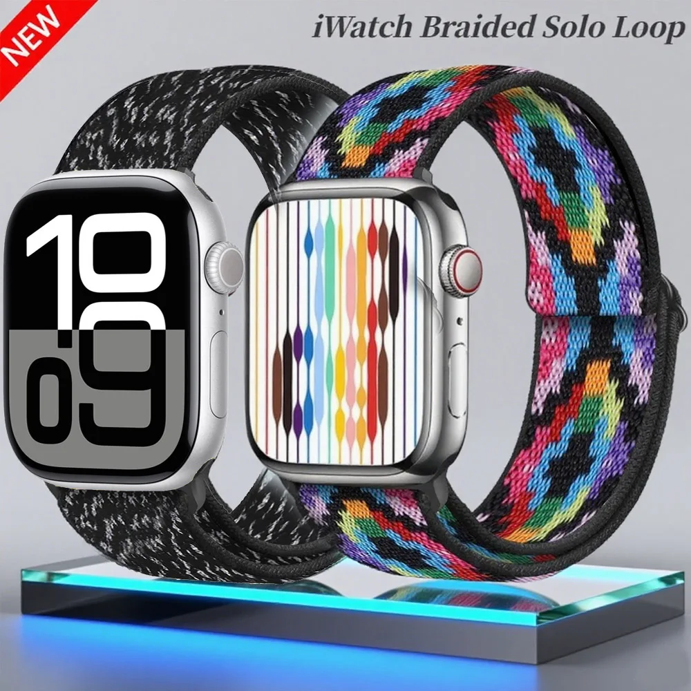 Nylon Solo Loop für Apple Watch Ultra 2 1 49 mm 10 42 mm 46 mm 9 8 7 45 mm 41 mm Einstellarmband IWatch 6 5 4 SE 44 mm 40 mm