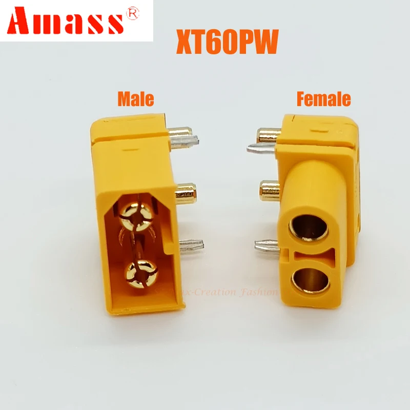 5/10Pcs Original Amass XT60 XT60PW Gold Banana Bullet Male Female Connectors Plug Connect Parts For RC Lipo Battery PCB Board