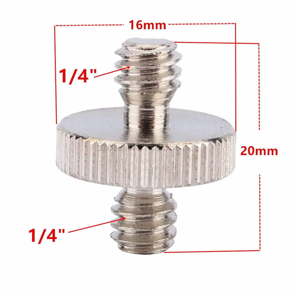 Metal Flash Hot Shoe Mount Adapter to 1/4" Screw Thread For Studio Light Stand Tripod Camera Accessories