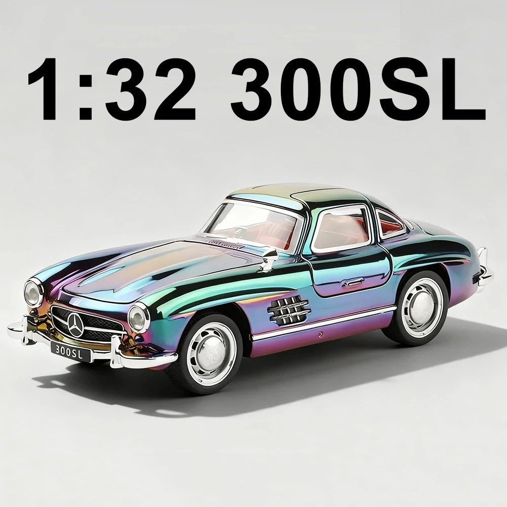 

1:32 300SL C260L автомобили игрушки литые под давлением модели из сплава передние колеса рулевые двери открытый звук свет отступить назад украшения модные подарки