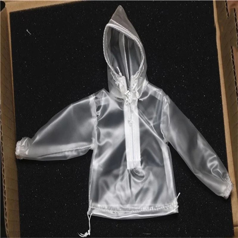 

1/6 Female Soldier Transparent Pullover Hoodie Raincoat Model Accessories Fit 12'' Action Figures Body In Stock