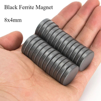 50-500PCS  Strong Black Magnets 8x4mm Round Black Ferrite Magnet 8x4 8*4