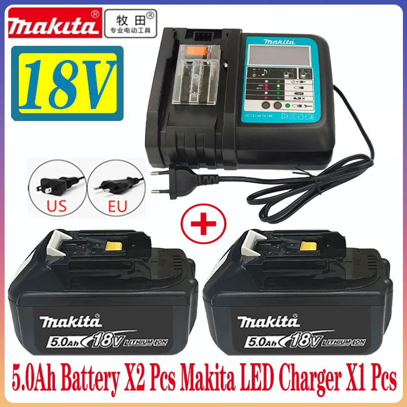 

NEW Original Makita 18V 5Ah- 6.0Ah Li-Ion Battery For Makita BL1830 BL1815 BL1860 BL1840 Replacement Power Tool Battery