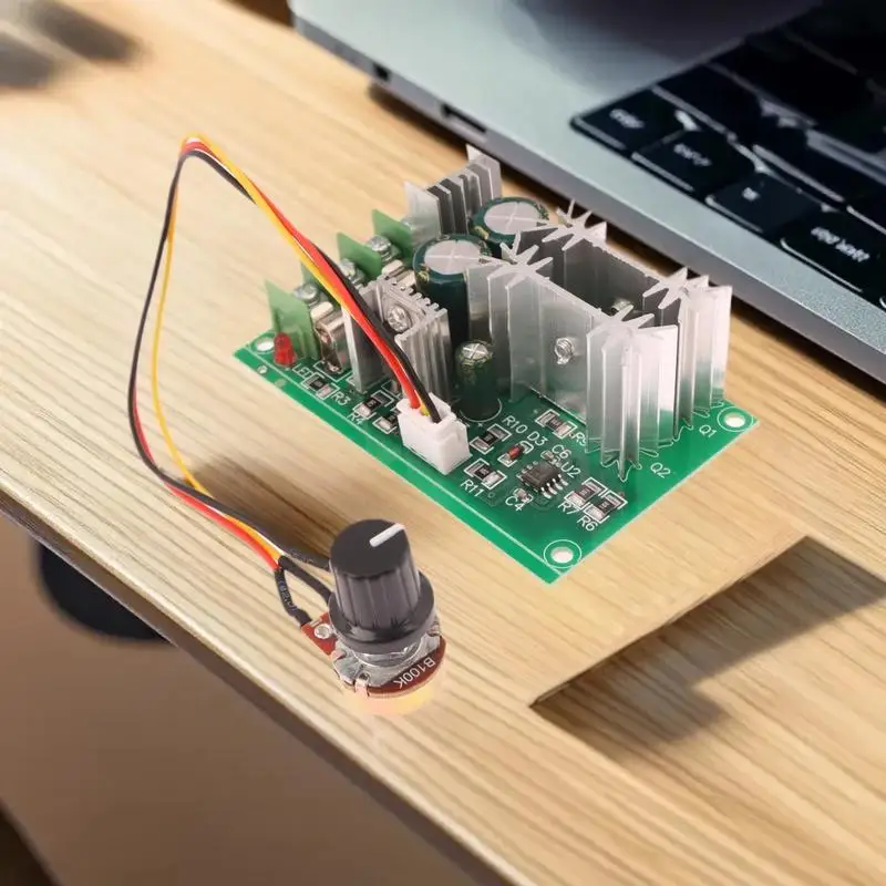 High Power 20A PWM Motor Speed Controller Set, DC10-60V Current Regulator for Speed Control on 12V 24V 36V 48V DC Motors