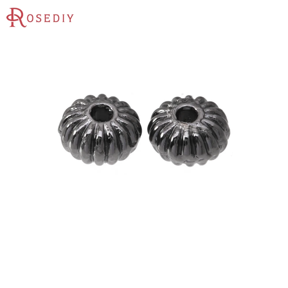 Gun Metal Black Color Brass Spacer Beads Bracelets Beads Jewelry Diy Accessories Making