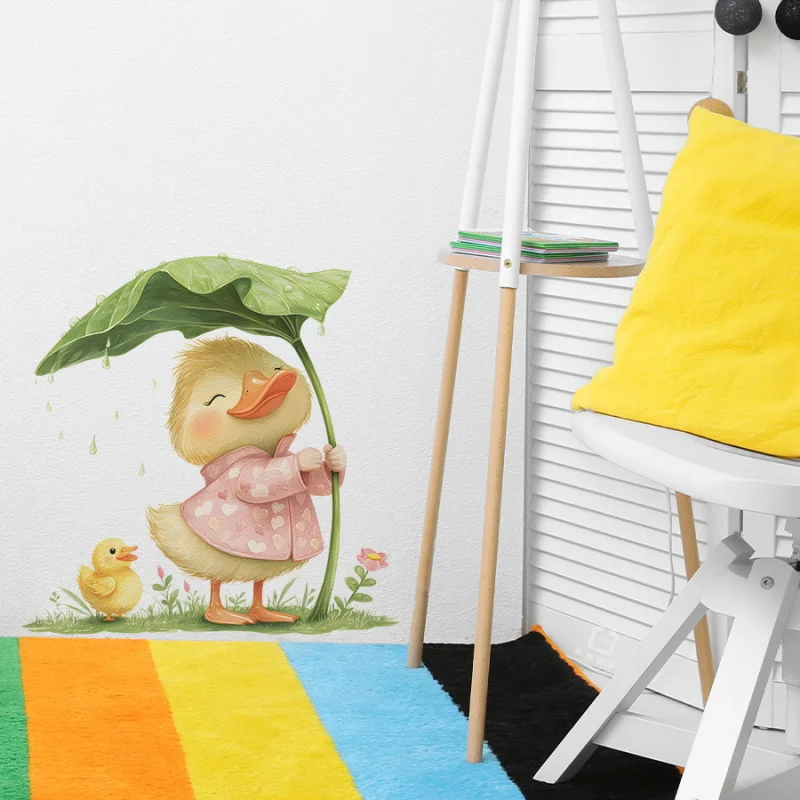 

Little Yellow Duck Cute Wall Sticker Toilet Sticker Cartoon Bedroom Bathroom Dormitory Beautification Decoration Sticker Self-Ad