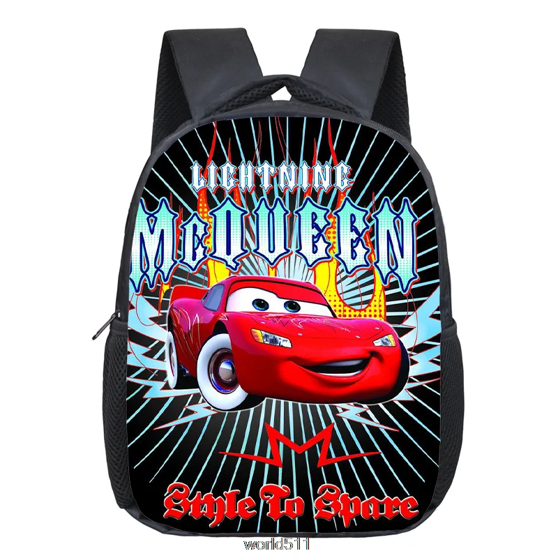 12 Inch Cool McQueen Car 95 Print Backpack For 2-4 Years Old Kids Children School Bags Small Toddler Bag Kindergarten Bags