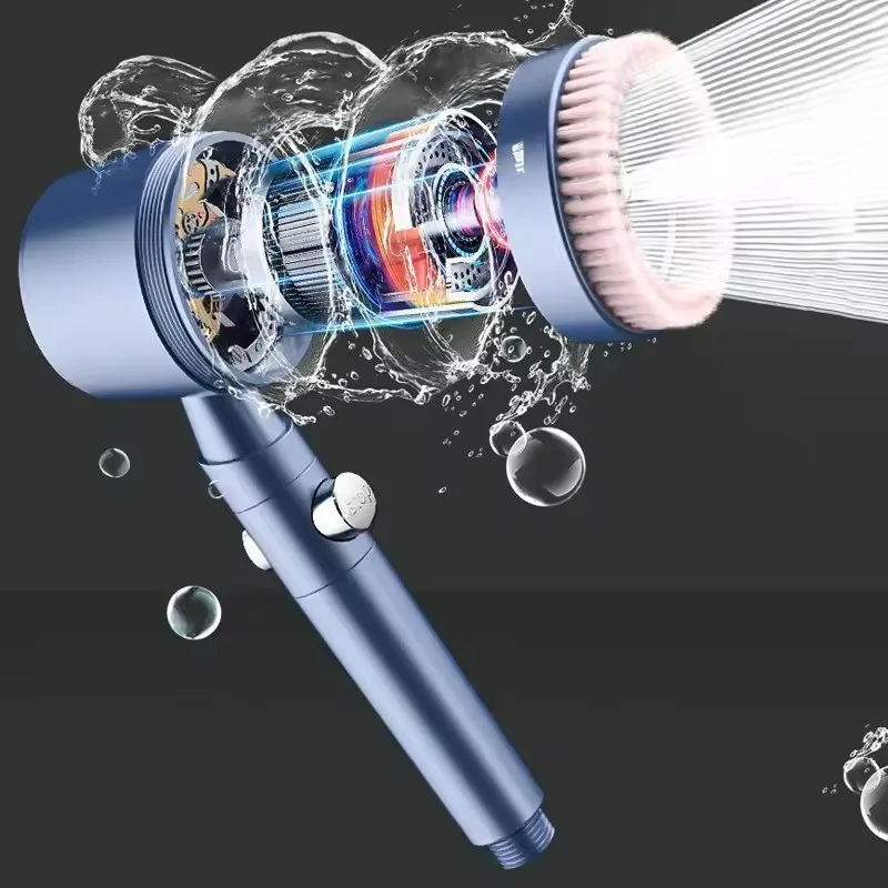 

5-режимная насадка для душа, большой поток, фильтр остановки одной кнопкой, массажная насадка для душа, экономия воды под высоким давлением, насадка для душа в ванной комнате