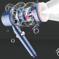 5 Modes Shower Head Large Flow Boost One-key Stop Filter Showerhead Massage High Pressure Water Saving Bathroom Shower Nozzle