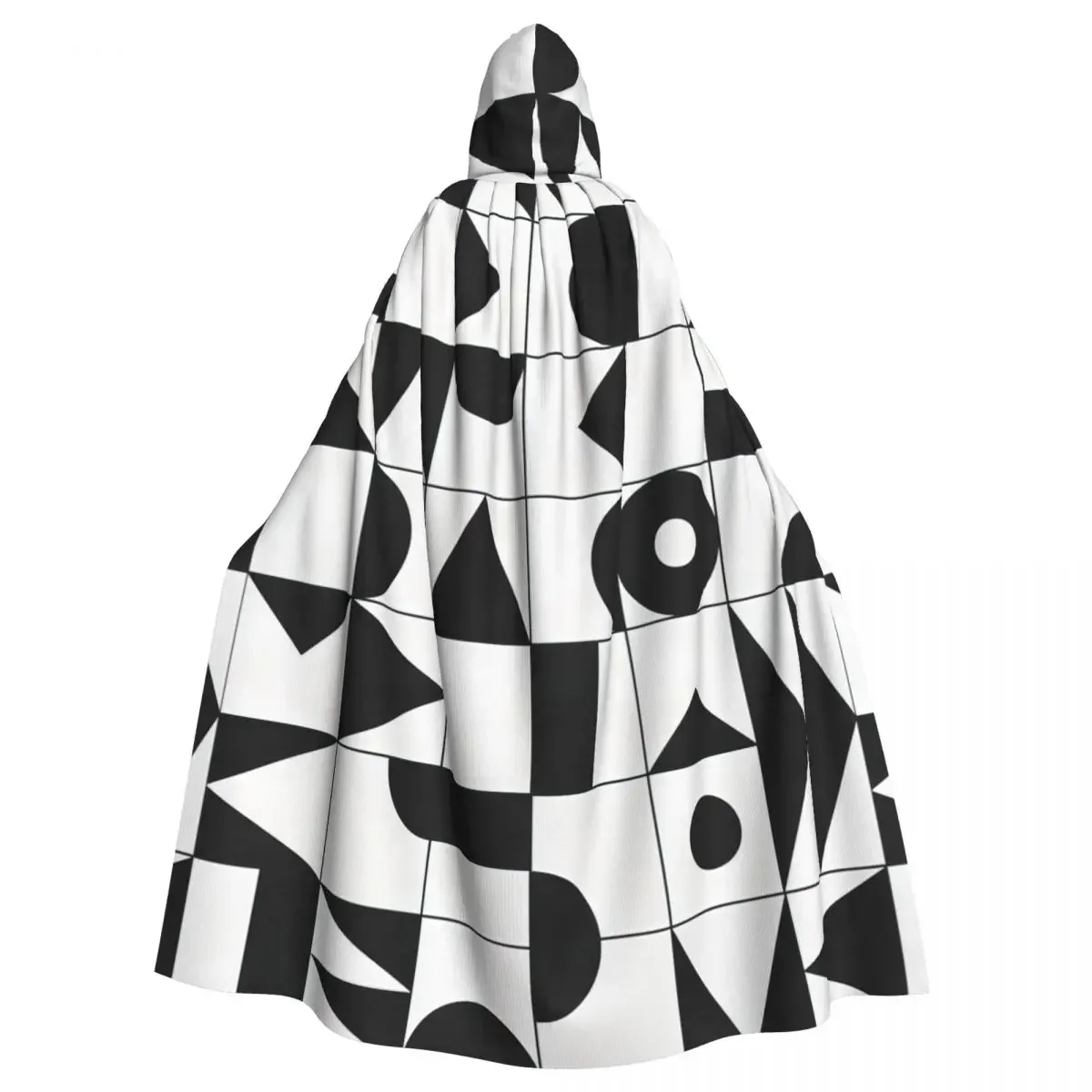 My Favorite Geometric Patterns Hooded  Halloween Party Cosplay Woman Men Adult Long Witchcraft Robe Hood