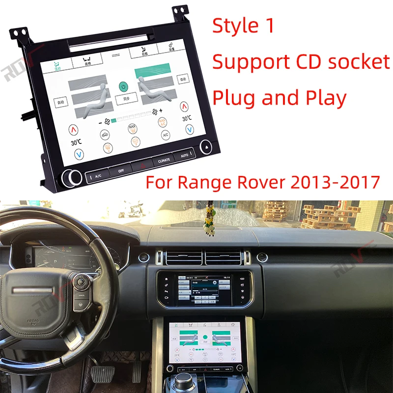 Climate control AC Panel Upgrade For Land Rover Range Rover Vogue HSE L405 2013-2017 Touch LCD Screen Air Conditioner