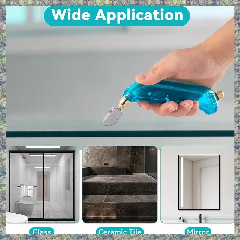 

Стеклорез WON, 2 шт., инструмент для резки стекла с 4 шт., сменная головка, режущие инструменты для витража с 1 отверткой