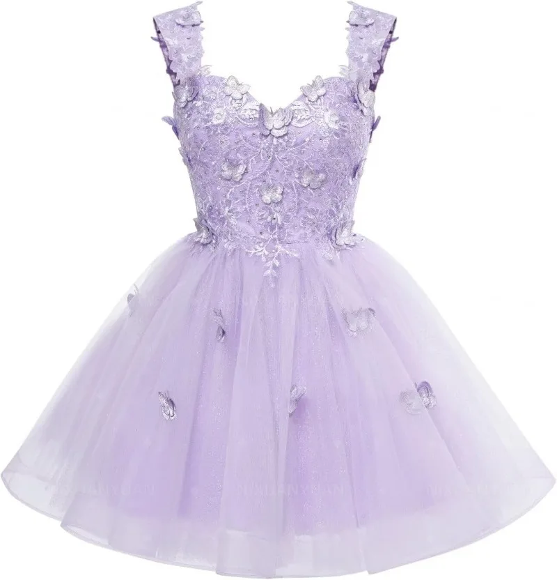 strapless open back dress Formal Dress for Home Coming / Prom Multiple Colors Lace Illusion Back