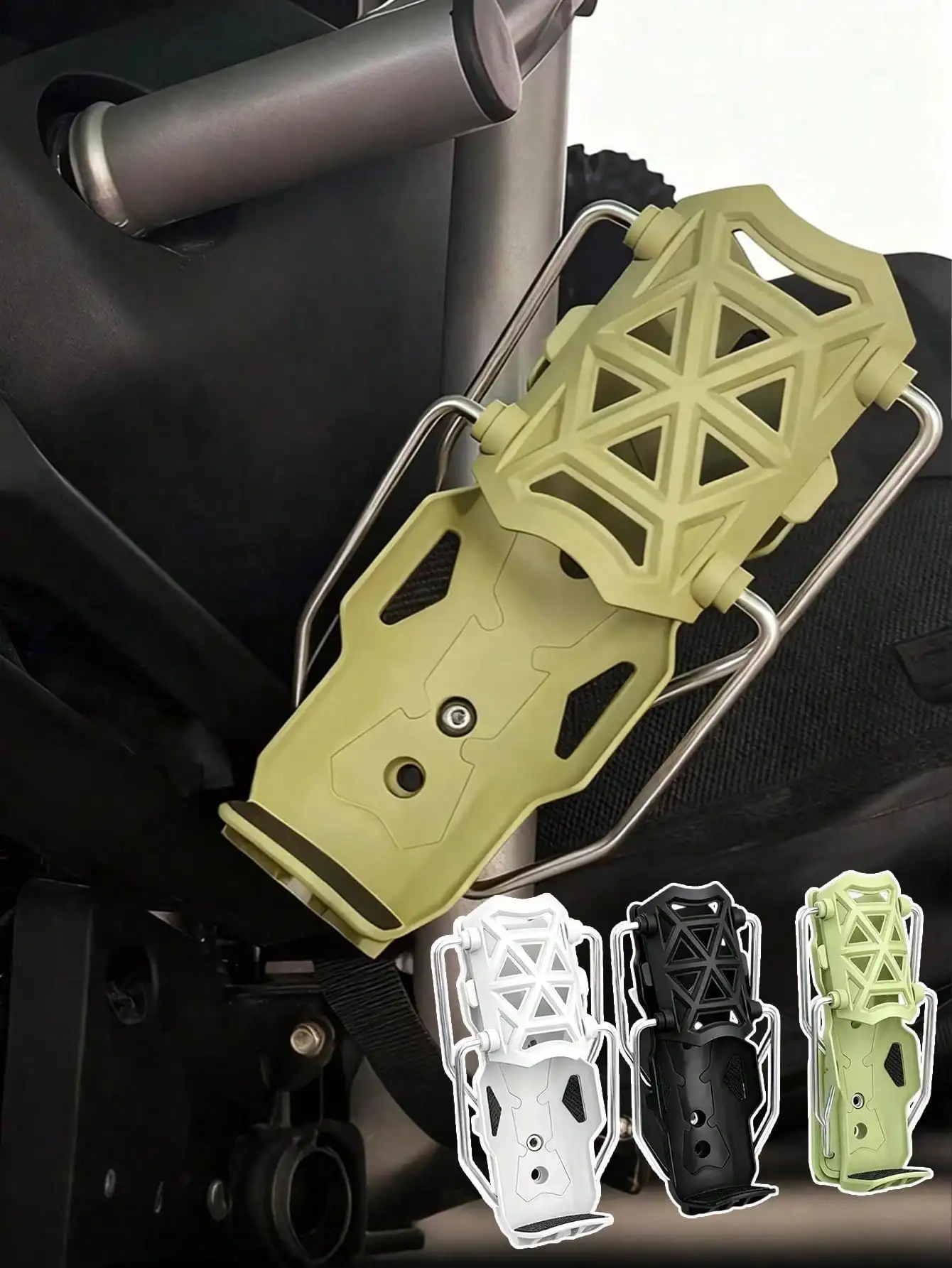 حامل أكواب عالمي للدراجات النارية - قفل ذاتي قابل للتعديل، 360 درجة °   دوران، يناسب الدراجات النارية/الدراجات الإلكترونية/الدراجات البخارية