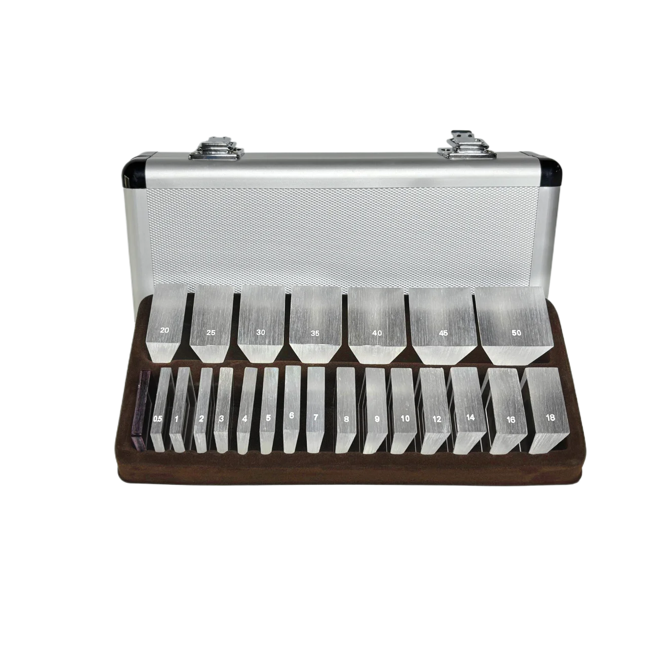 Conjunto de prisma ocular oftálmico de 22 peças com lente de filtro vermelho - conjunto completo para hospitais oftalmológicos - caixa de alumínio incluída